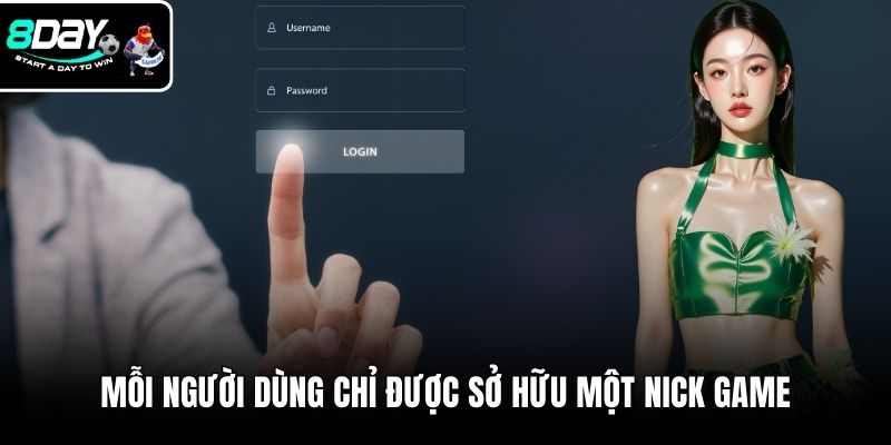 Mỗi người dùng chỉ được sở hữu một nick game